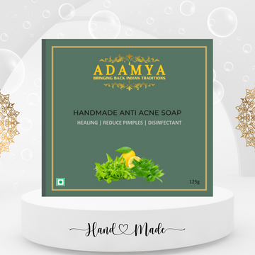 HANDMADE COLD PROCESSED ANTI-ACNE SOAP FOR HEALING AND DISINFECTANT.